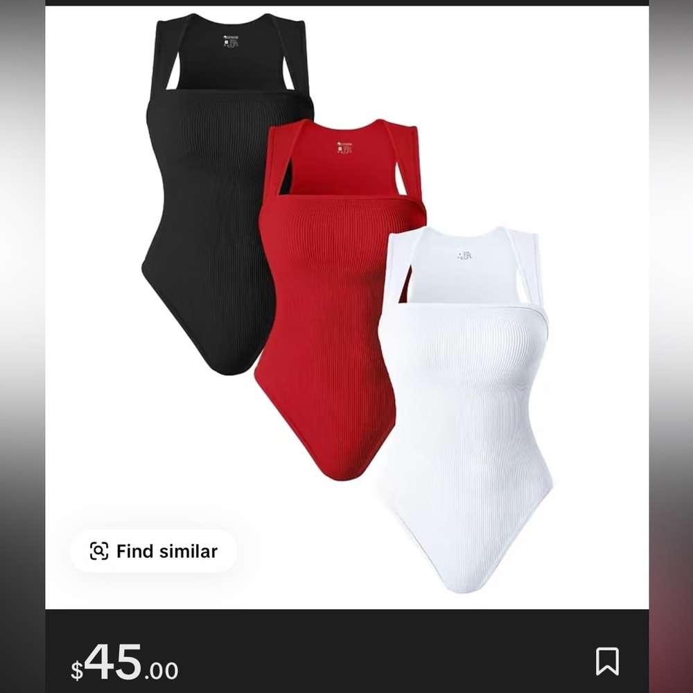 OQQ 3pc Bodysuits set